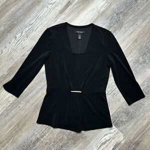 WHITE HOUSE | BLACK MARKET • XS • black • 3/4 sleeve • woman’s top • A-1757